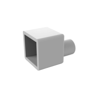 Заглушка  с прямым отверстием для силиконовой оболочки 20*24