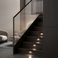 Светодиодная накладная подсветка для лестниц 40163/LED 3000К черный IP65 40163/LED