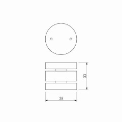 Slim Magnetic Коннектор круглый шарнирный для накладного шинопровода (чёрный) 85010/00