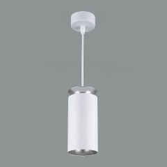 Подвесной светодиодный светильник 9+4W 4200К белый матовый/серебро DLS021