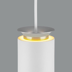 Подвесной светодиодный светильник 9+4W 4200К белый матовый/серебро DLS021