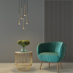 Светильник подвесной светодиодный Hall 5W 3000K латунь 50314 LED