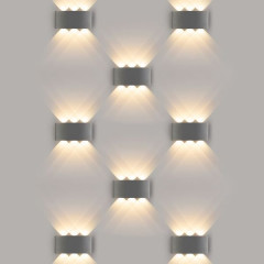 Twinky trio серый уличный настенный светодиодный светильник 1551 TECHNO LED