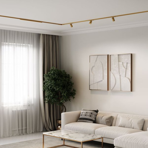 Brass Line Трековый поворотный светильник 10W 3000K латунь 85525/01