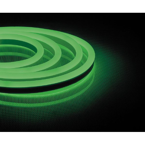 Cветодиодная LED лента Feron LS720 неоновая, 120SMD(2835)/м 9.6Вт/м  50м IP67 220V зеленый , 29564