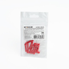 Гильза соединительная изолированная STEKKER LD301-0515 сечение 0,5-1,5 мм2, 19A, красный (DIY упаковка 10 шт) , 39400