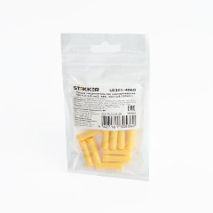 Гильза соединительная изолированная STEKKER LD301-4060 сечение 4,0-6,0 мм2, 48A, желтый (DIY упаковка 10 шт) , 39402