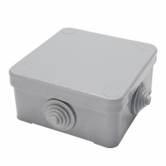 Коробка разветвительная STEKKER EBX10-34-44 250/380В, 75*75*44мм, 10А, 4 ввода, IP53, светло-серая (КЭМ 3-10-4 (П)) , 39251