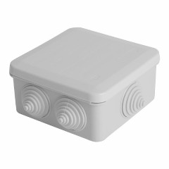 Коробка разветвительная STEKKER EBX10-34-44, 85*85*40мм, 6 вводов, IP44, светло-серая (GE41235) , 39994