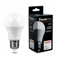 Лампа светодиодная Feron.PRO LB-1017 Шар E27 17W 2700K , 38038