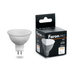 Лампа светодиодная Feron.PRO LB-1606 MR16 G5.3 6W 2700K , 38083