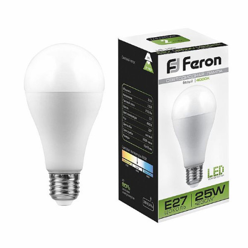 Лампа светодиодная Feron LB-100 Шар E27 25W 4000K , 25791