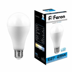 Лампа светодиодная Feron LB-100 Шар E27 25W 6400K , 25792