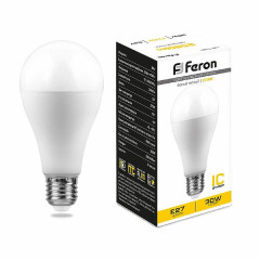 Лампа светодиодная Feron LB-130 Шар E27 30W 2700K , 38194