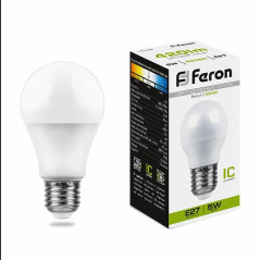 Лампа светодиодная Feron LB-38 Шарик E27 5W 4000K , 25405