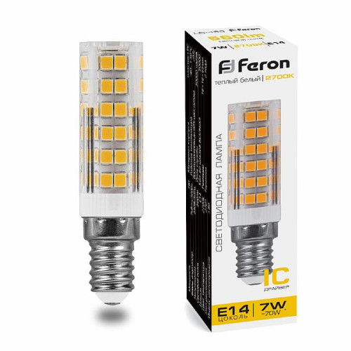 Лампа светодиодная Feron LB-433 E14 7W 2700K , 25898