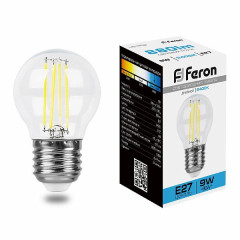 Лампа светодиодная Feron LB-509 Шарик E27 9W 6400K , 38224