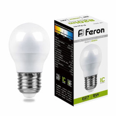 Лампа светодиодная Feron LB-550 Шарик E27 9W 4000K , 25805