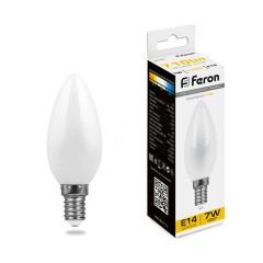 Лампа светодиодная Feron LB-570 Свеча E14 9W 4000K , 25799
