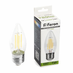 Лампа светодиодная Feron LB-66 Свеча E27 7W 4000K , 38271