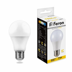 Лампа светодиодная Feron LB-91 Шар E27 7W 2700K , 25444