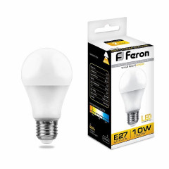 Лампа светодиодная Feron LB-92 Шар E27 10W 2700K , 25457