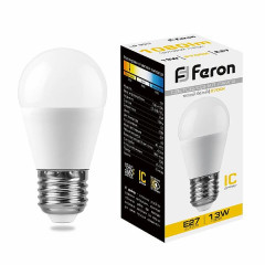 Лампа светодиодная Feron LB-950 Шарик E27 13W 2700K , 38104