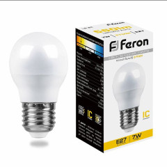 Лампа светодиодная Feron LB-95 Шарик E27 7W 2700K , 25481