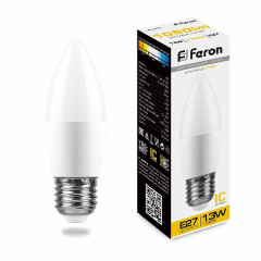 Лампа светодиодная Feron LB-970 Свеча E27 13W 2700K , 38110