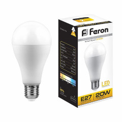 Лампа светодиодная Feron LB-98 Шар E27 20W 2700K , 25787