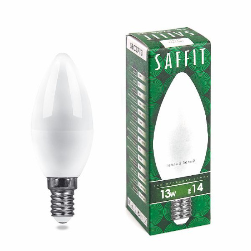 Лампа светодиодная SAFFIT SBC3713 Свеча E14 13W 2700K , 55163