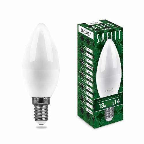 Лампа светодиодная SAFFIT SBC3713 Свеча E14 13W 6400K , 55172