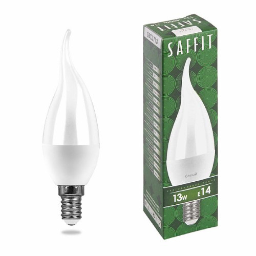 Лампа светодиодная SAFFIT SBC3713 Свеча на ветру E14 13W 4000K , 55165