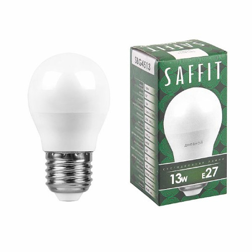 Лампа светодиодная SAFFIT SBG4513 Шарик E27 13W 6400K , 55162