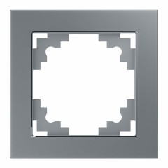 Рамка 1-местная STEKKER, GFR00-7001-03, серия Катрин, серебро , 39531