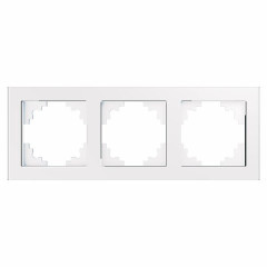 Рамка горизонтальная 3-местная,STEKKER, GFR00-7003-01, серия Катрин, белый , 39256