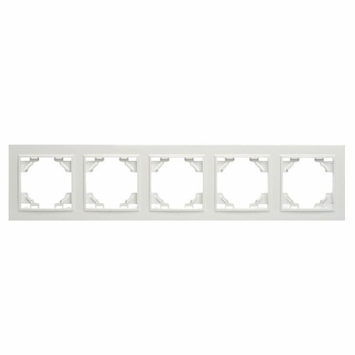 Рамка 5-местная горизонтальная STEKKER, PPFR00-9005-01, серия Эрна, белый , 39620
