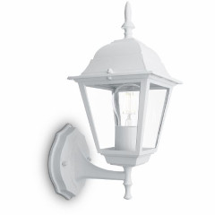 Светильник садово-парковый Feron 4101/PL4101 четырехгранный на стену вверх 60W E27 230V, белый , 11013