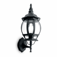 Светильник садово-парковый Feron 8101/PL8101 восьмигранный на стену вверх 100W E27 230V, черный , 11096