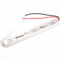 Трансформатор электронный для светодиодной ленты 24W 12V( ультратонкий драйвер), LB001 , 48011