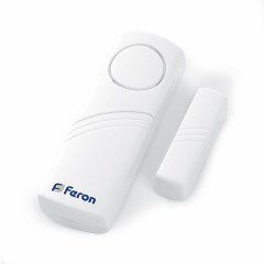 Звонок-сигнализация дверной беспроводной Feron 007-D Электрический 1 мелодия белый с питанием от батареек , 23602