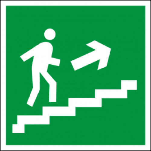 Эвакуационный указатель LC-SIP-E07-2020 по лестнице вверх направо