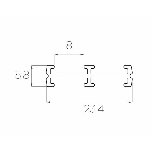 Алюминевый профиль LC-R-0624-2 Anod пластина радиатор