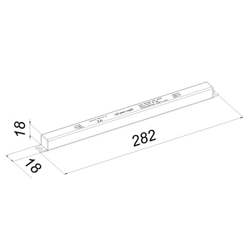 Блок питания LC-K35W-12V 3 А карандаш 282x18x18