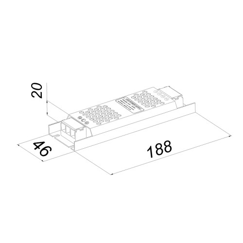 Блок питания LC-N100W-24V 4.15 А тонкий 168x53x20