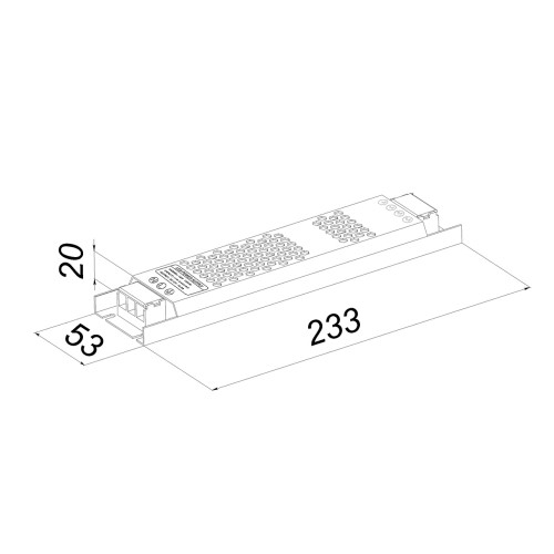 Блок питания LC-N150W-12V 12.5 А тонкий 233x53x20