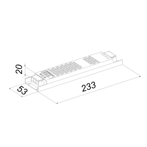 Блок питания LC-N150W-24V 6.25 А тонкий 233x53x20