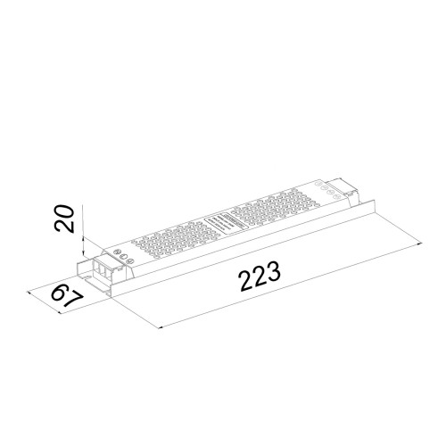 Блок питания LC-N200W-24V 8.3 А тонкий 223x67x40