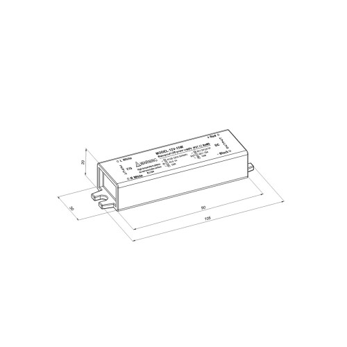 Блок питания LC-WP-15W-12V IP67 1.25 А 105x30x20