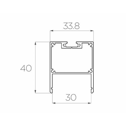 Профиль накладной алюминиевый LC-LP-4034-2 Anod